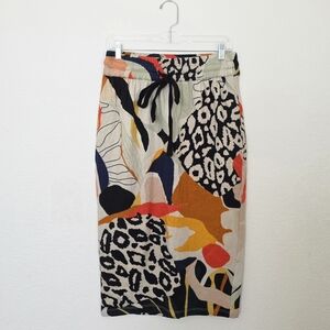 Anthropologie Vibrant Midi Skirt
